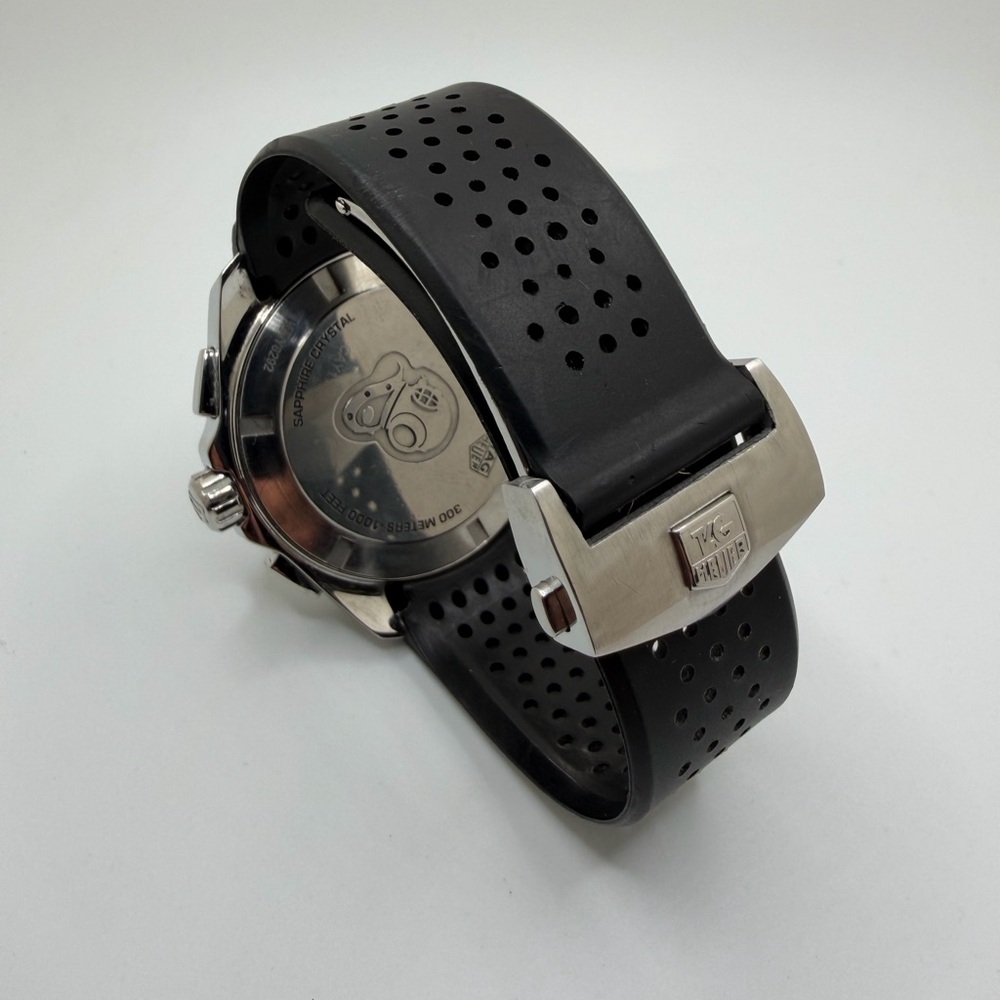 Men’s Tag Heuer Aquaracer CAY111A Quartz Mvt Chronograph Two Straps Included - Picture 9 of 13